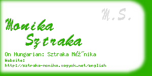 monika sztraka business card